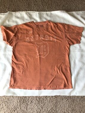 Nike Short Sleeve Tee in Rust Orange with Detroit Logo